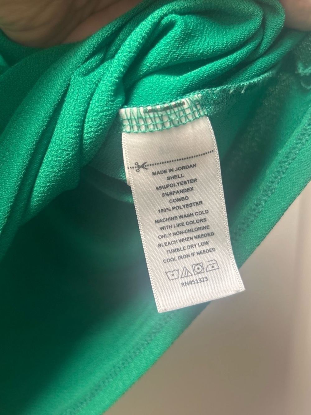 CeCe Emerald Green Tee with Floral Puff Sleeves - Picture 7 of 8